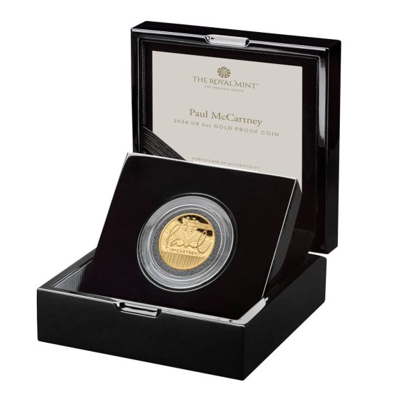 Paul McCartney UK 2oz Gold Proof Coin, Royal Mint 2024