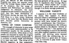 What Songs the Beatles Sang by William Mann (The Times newspaper)