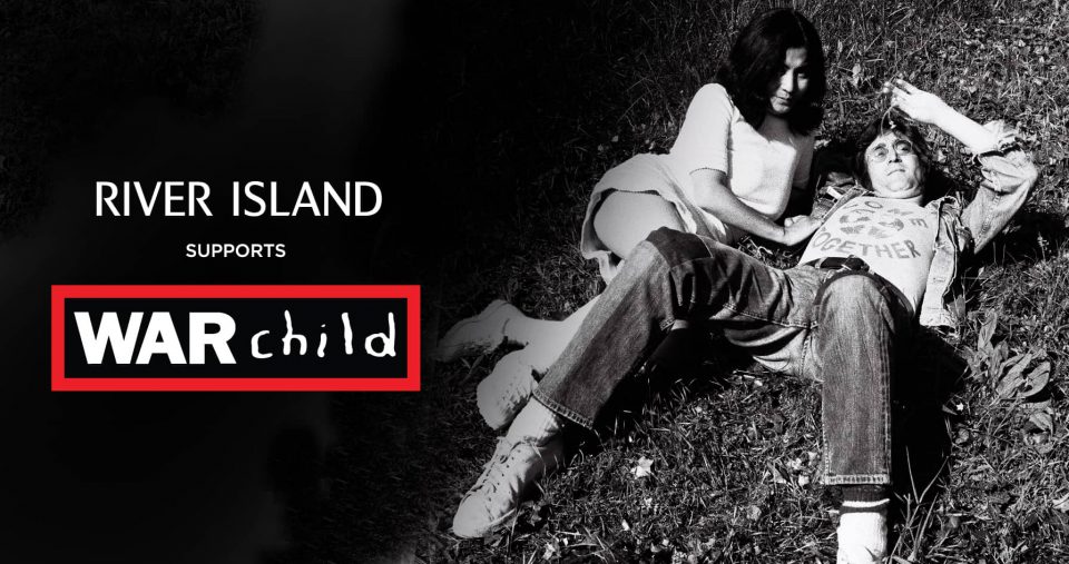 War Child/River Island promo photograph featuring John Lennon and Yoko Ono